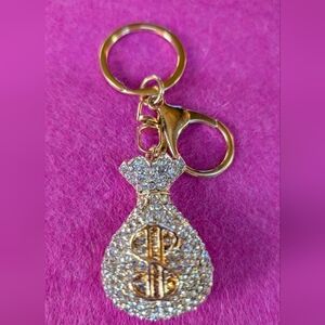 🆕 Beautiful ✨Blinging✨ Money Bag Keychain